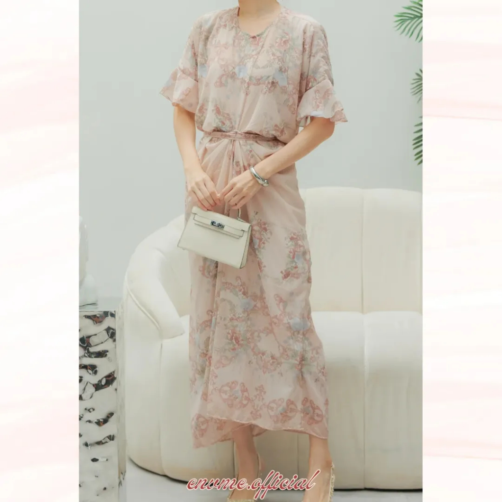 ENVME NAYA CERURT KAFTAN DRESS WANITA LENGAN PENDEK