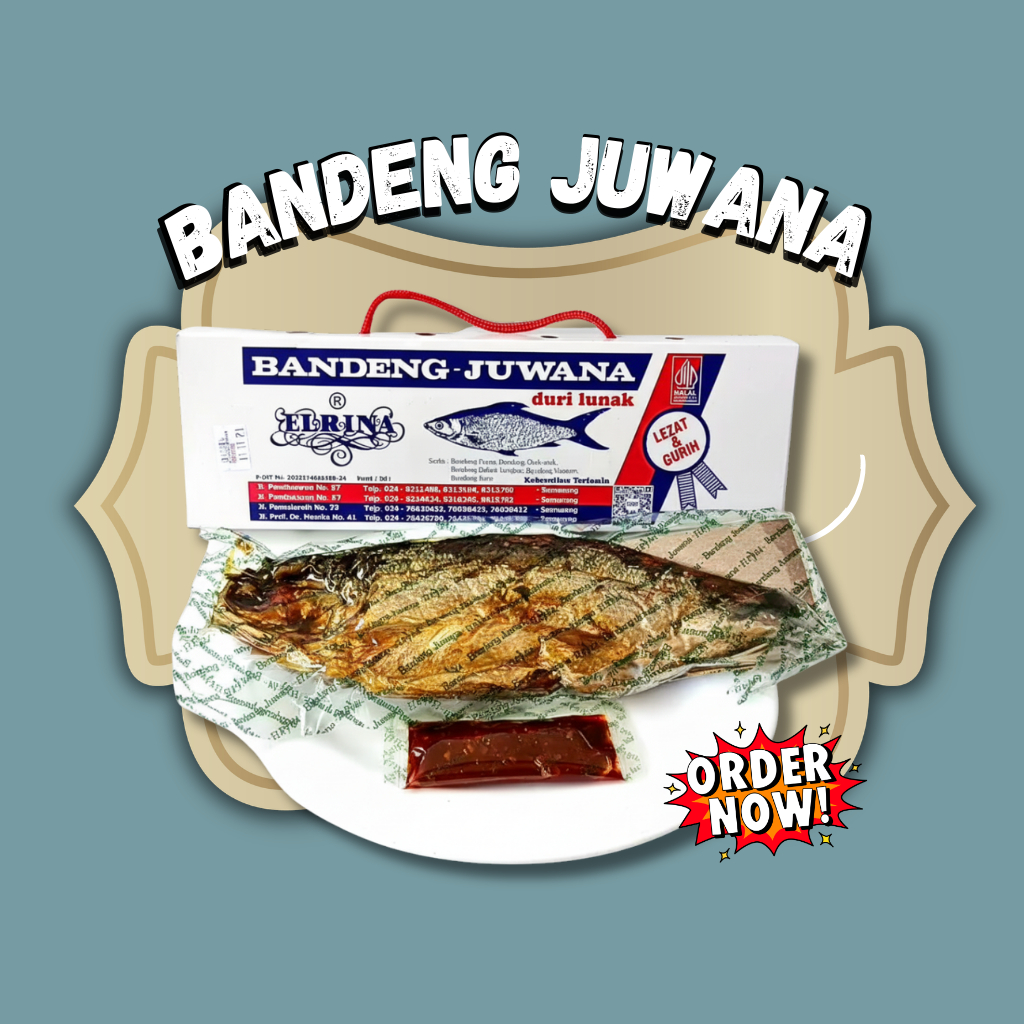 Ikan Bandeng Juwana Elrina Vacuum Kering Asli Semarang Nikmat Terlaris Siap Santap