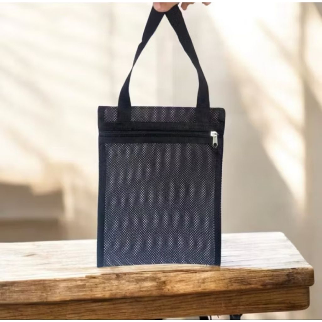 BESTPROMO Tas Jaring Tempat Bedak Bayi / Kosmetik Mutifungsi - Tote bag mini Tempat Penyimpanan