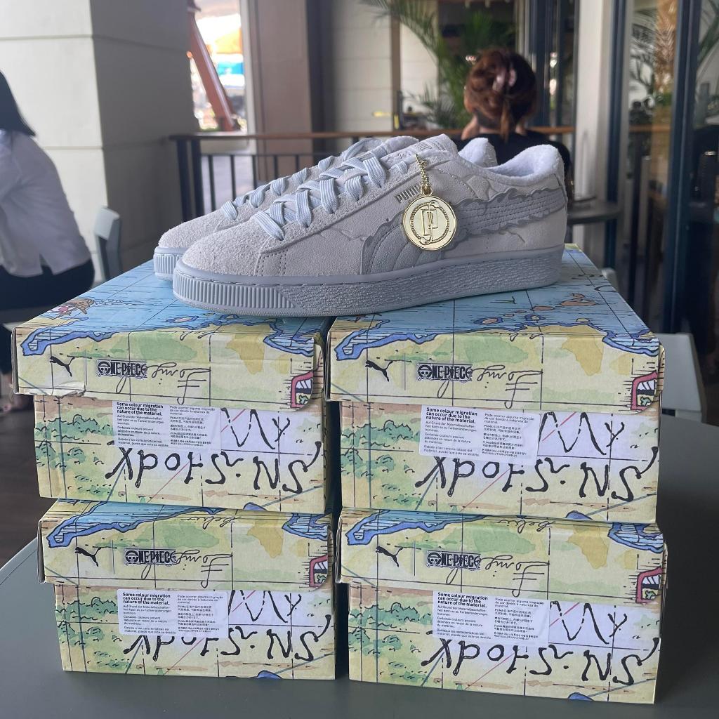 Puma Suede x One Piece Gear 5 Luffy Grey - 100% Original BNIB - Sepatu Sneakers One Piece Grey