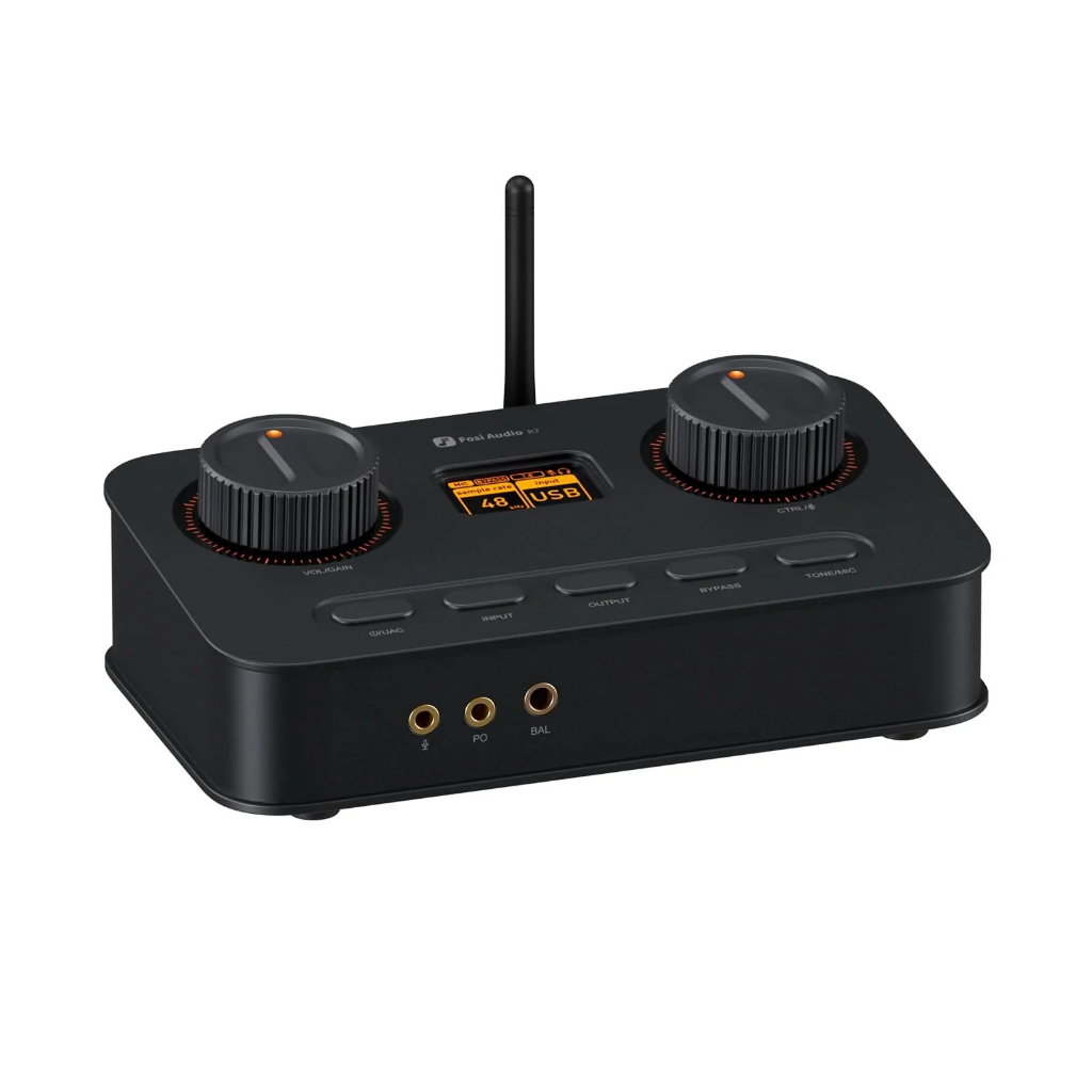 Fosi Audio K7 Amplifier Headphone Hi-Fi Gaming DAC Bluetooth LCD Display