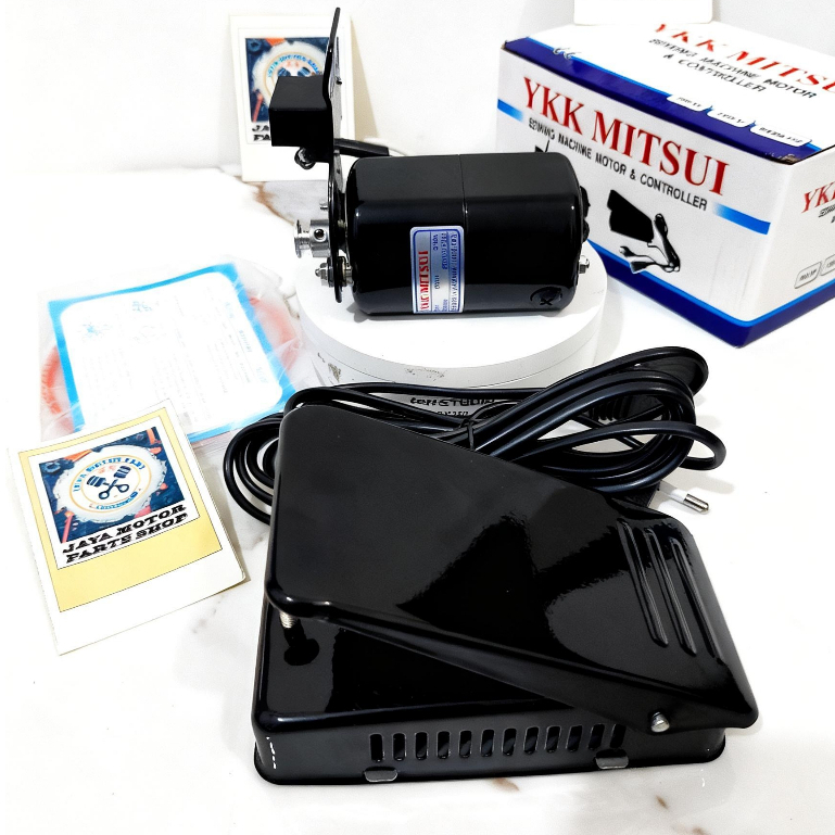 Set lengkap dinamo & pedal untuk mesin jahit butterfly jadul / mesin hitam singer merk YKK MITSUI