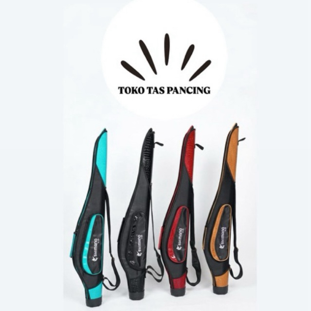 Tas pancing shimano kulit premium coklat isi 1 100cm