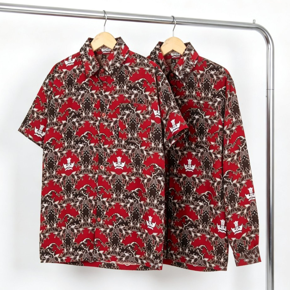 Seragam Batik Sekolah SD MI Motif Penyu | Kemeja Batik Anak Laki Perempuan Unisex Cowok Cewek | Paka