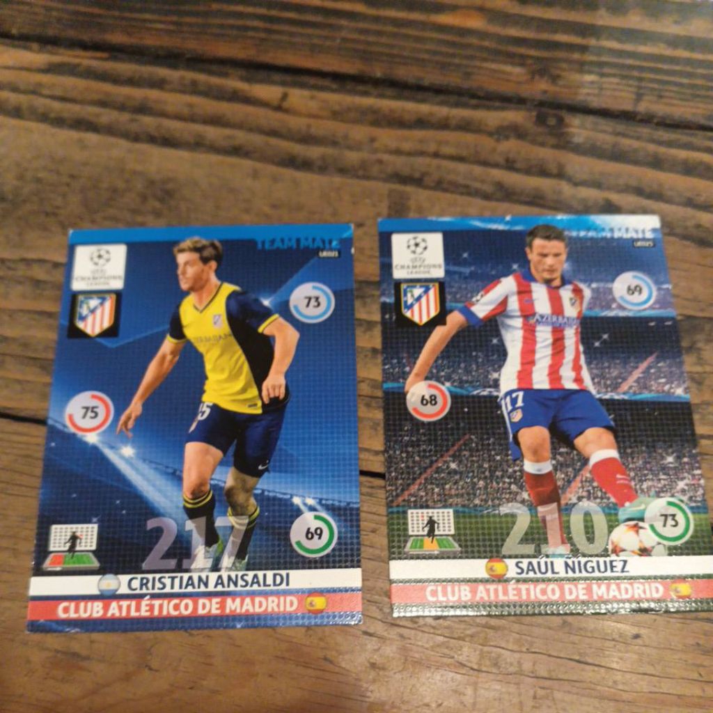 kartu bola panini xl adrenalyn ucl 2014/2015 Atletico Madrid base card