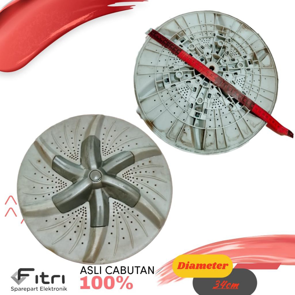 PULSATOR MESIN CUCI 2 TABUNG ORIGINAL SECOND CABUTAN– BALING / KIPAS MESIN CUCI ASLI CABUTAN BEKAS