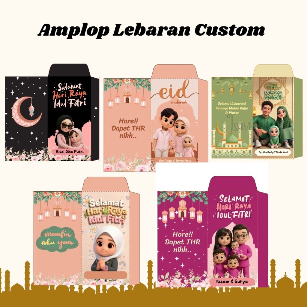 Amplop Lebaran THR Lucu Custom Amplop THR Idul Fitri