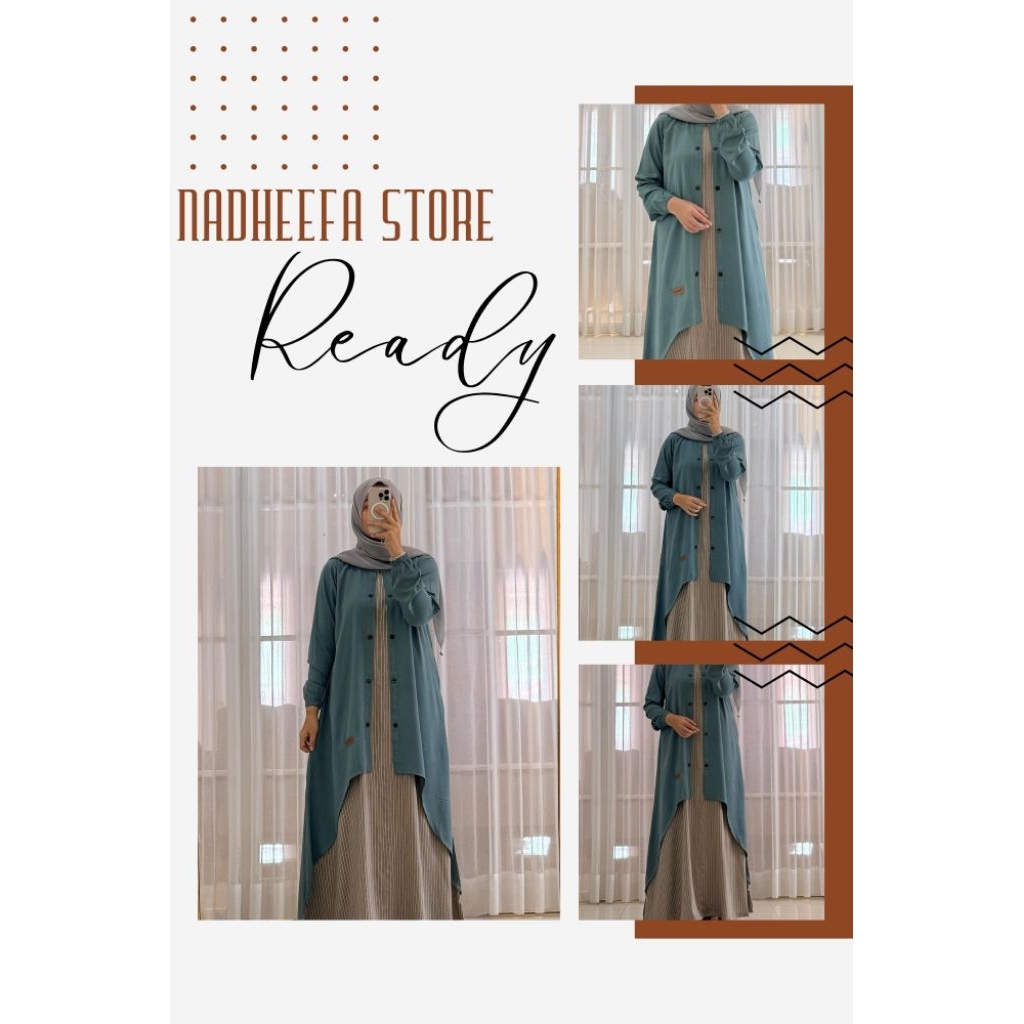 NADHEEFA STORE TERBARU GAMIS TWILL UNIQLO CARDI MINT SALUR