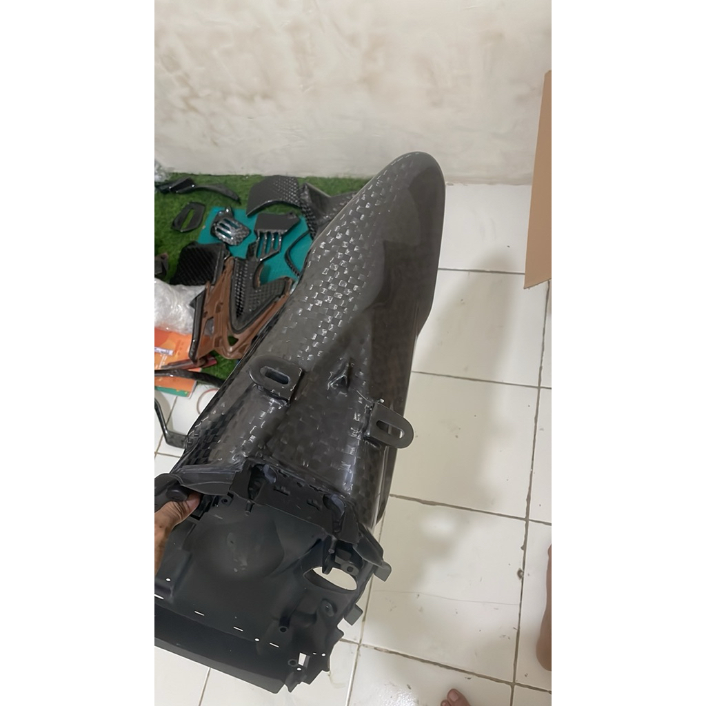 part carbon Yamaha nmax old carbon kevlar motif spreadtow catur lapis