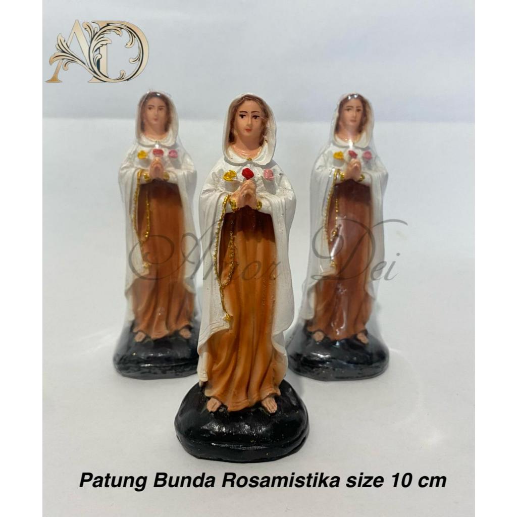 Patung Bunda Maria Rosamistika Ukuran 10 cm