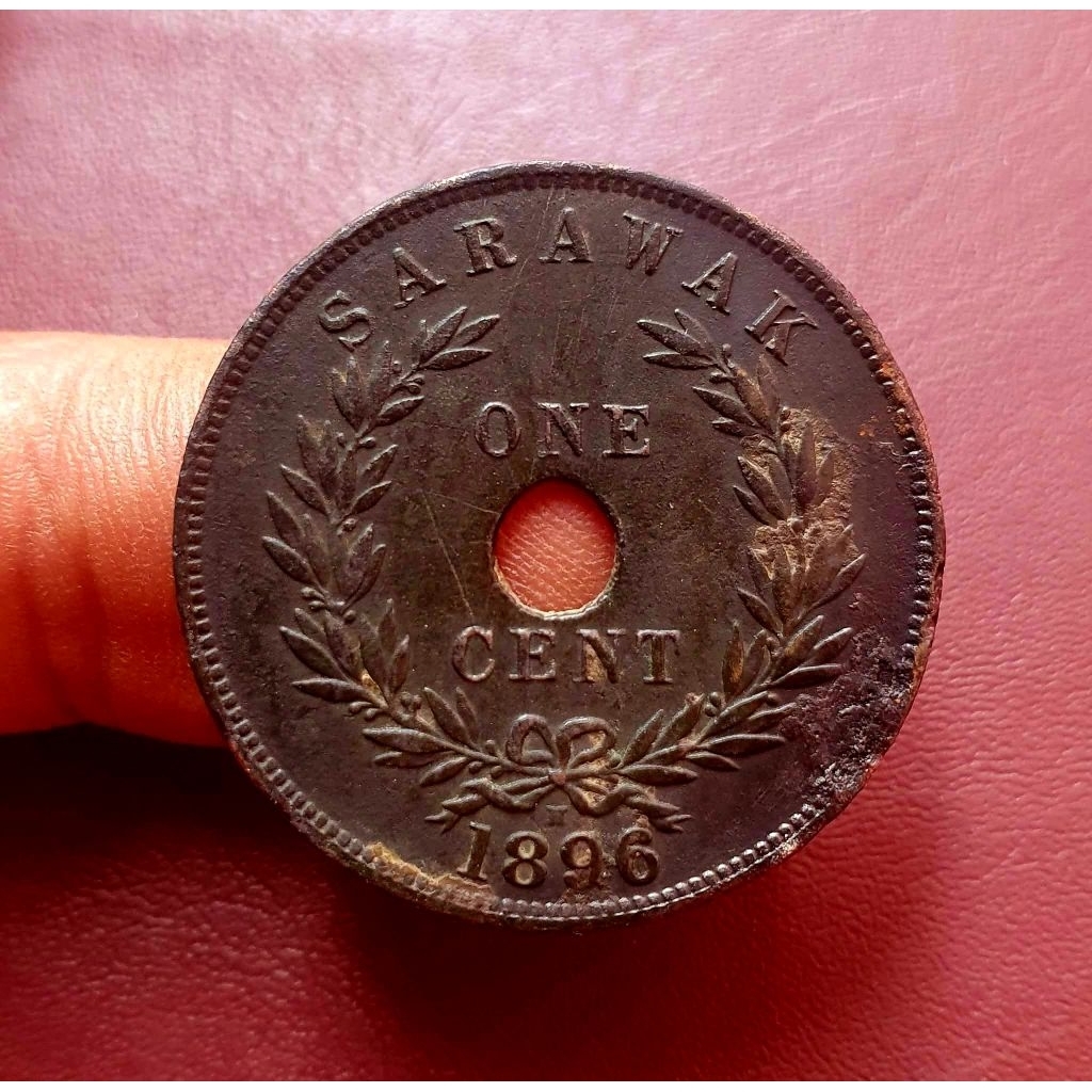 Koin 1 cent 1896 H Rajah J.Brooke Sarawak Langka