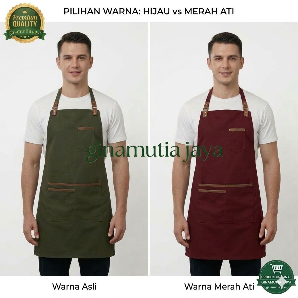 CELEMEK MASAK / APPRON BARISTA / APRON MASAK / CLEMEK BARISTA / CELEMEK BARISTA KAIN KULIT / APRON /