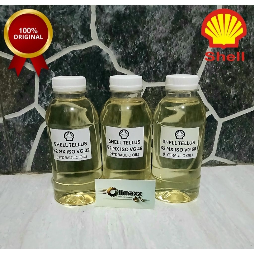 Oli shock hidrolik hydraulic Shell Tellus S2 MX ISO VG 32 46 68 Original kemasan Repack 100ml 200ml 