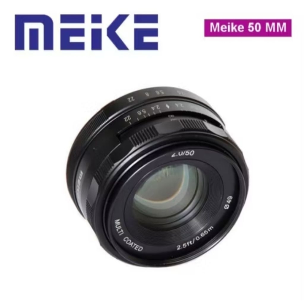 LENSA MEIKE SALE MURAH 50mm F/2.0 FOR SONY E-mount LENSA MIRORLESS FIX LENSA BOKEH A3000 A7 A7R A500