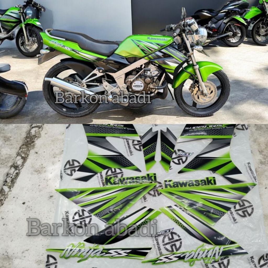 stiker striping NINJA SS 2013 HIJAU METALIK HD