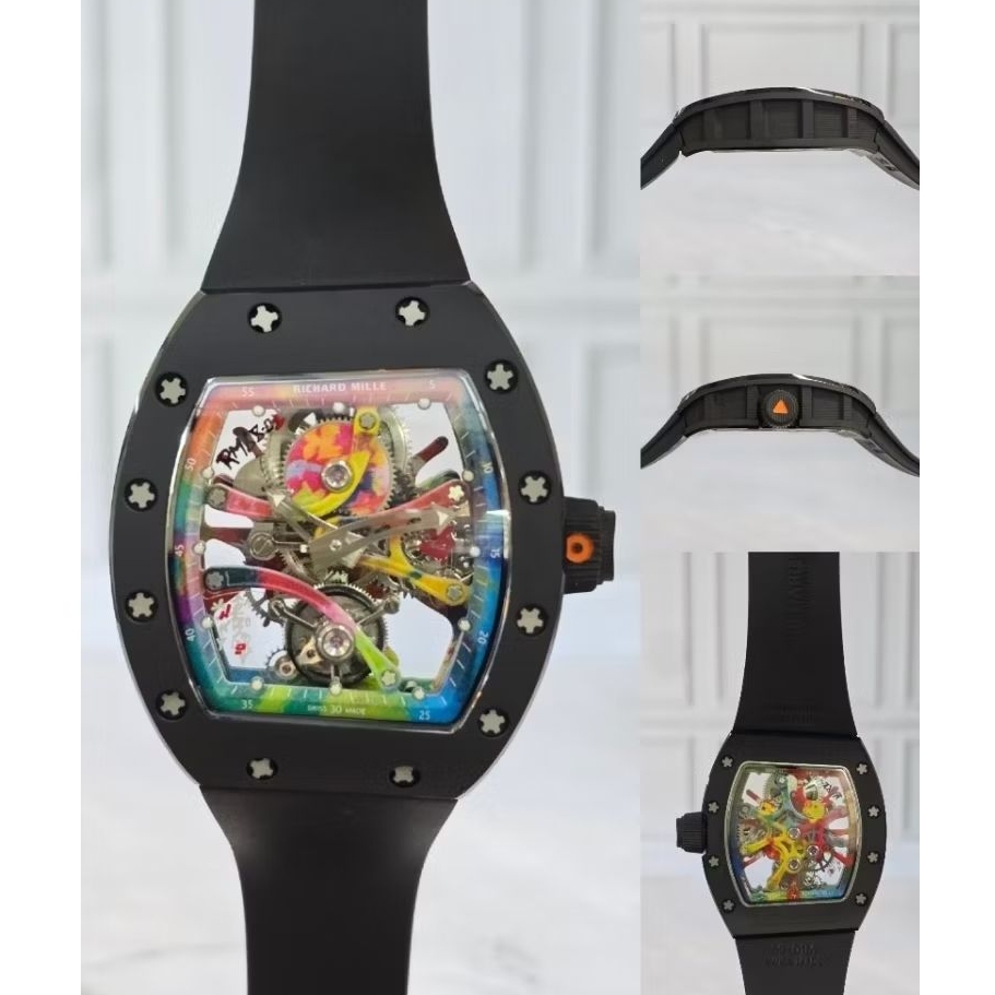 Jam tangan RM68-01CA TPZ tourbillon autometic velcro titanium