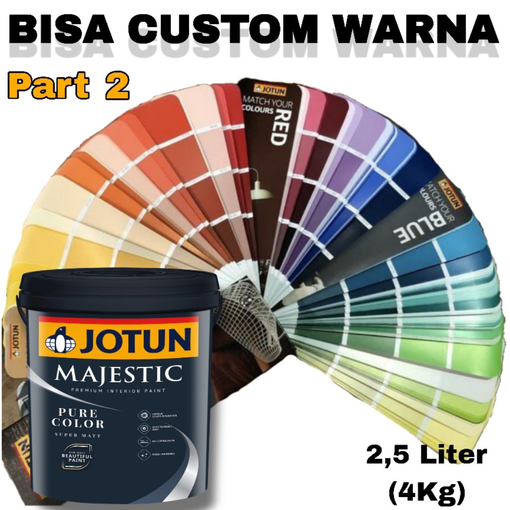 JOTUN - Majestic Pure Color 2,5 Liter (4Kg ) Cat Dinding Tembok Interior Terbaik Jotun