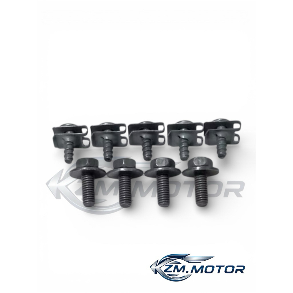 Baut Full Set Cover Bodi Motor Body Spakbor Belakang Yamaha Fino 125 Fi Blue Core