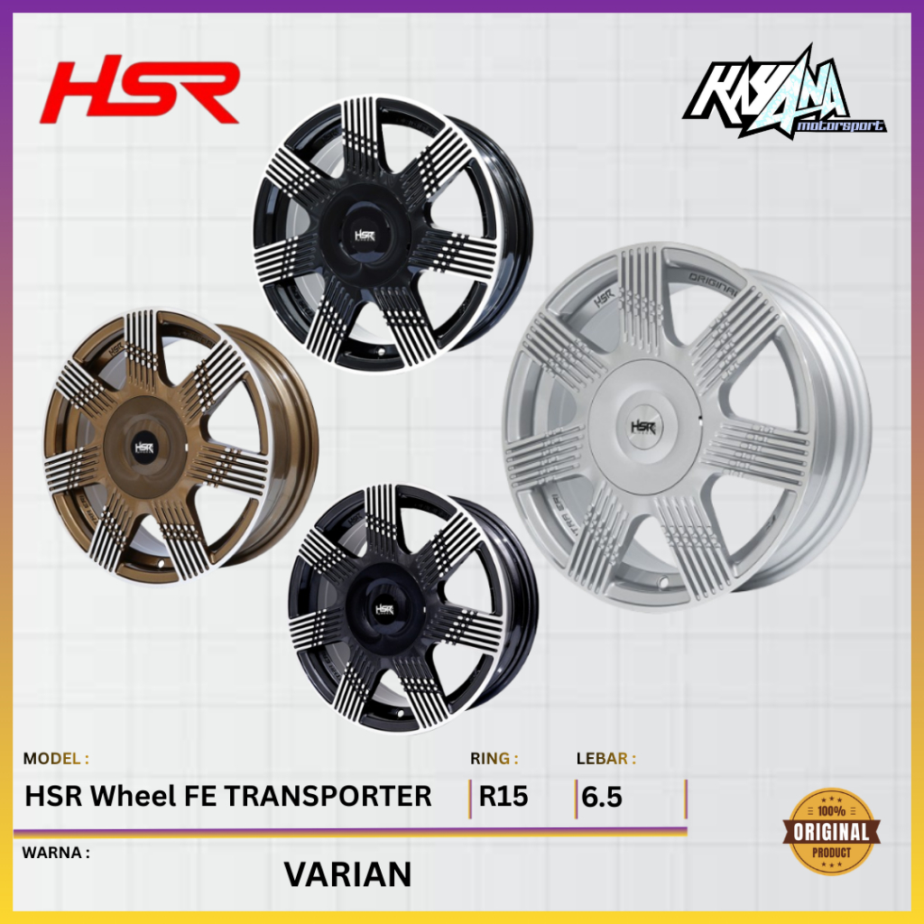 Velg Mobil Palang 7 Ring 15 HSR FE TRANSPORTER R15 Velg Untuk Mobil Agya Brio Xenia Dll