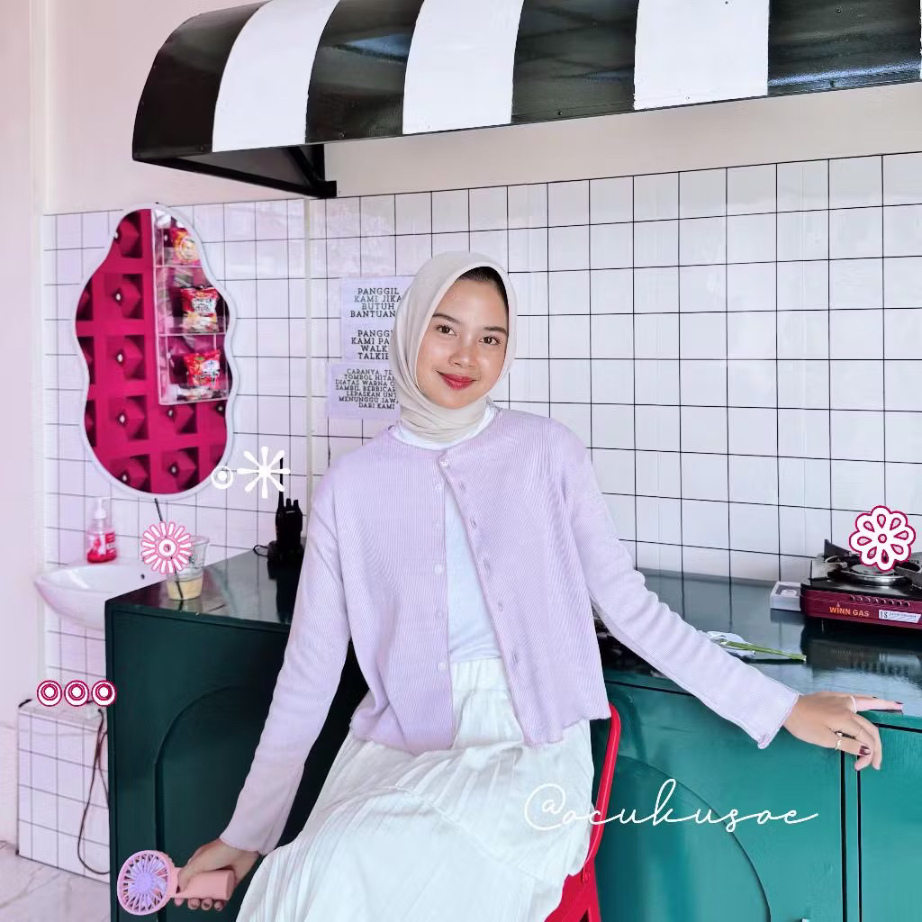 CARDIGAN AVARA | WAFFEL UNIQLO | CARDIGAN CROP | OUTER