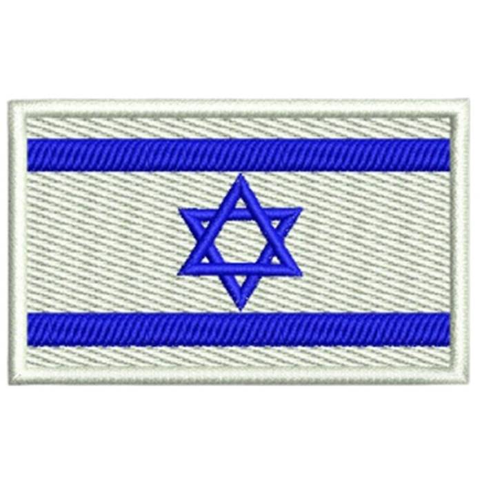 EMBLEM PATCH BENDERA ISRAEL BORDIR BIRU PUTIH - PBP