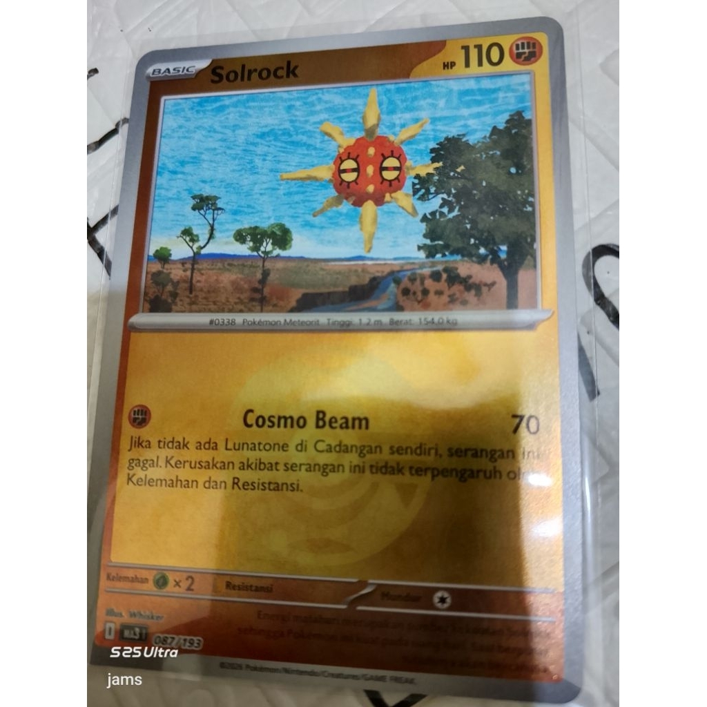 Pokemon Solrock energi holo ind