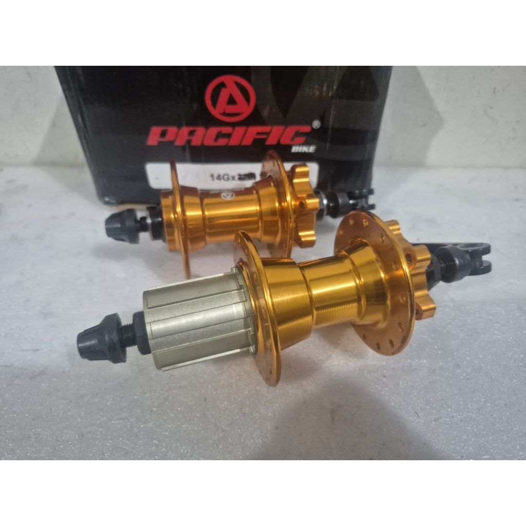 Hub freehub Pasific 28 hole bearing Alloy Hole jangkrik discbrake cocok untuk sepeda MTB Sepeda Lipa