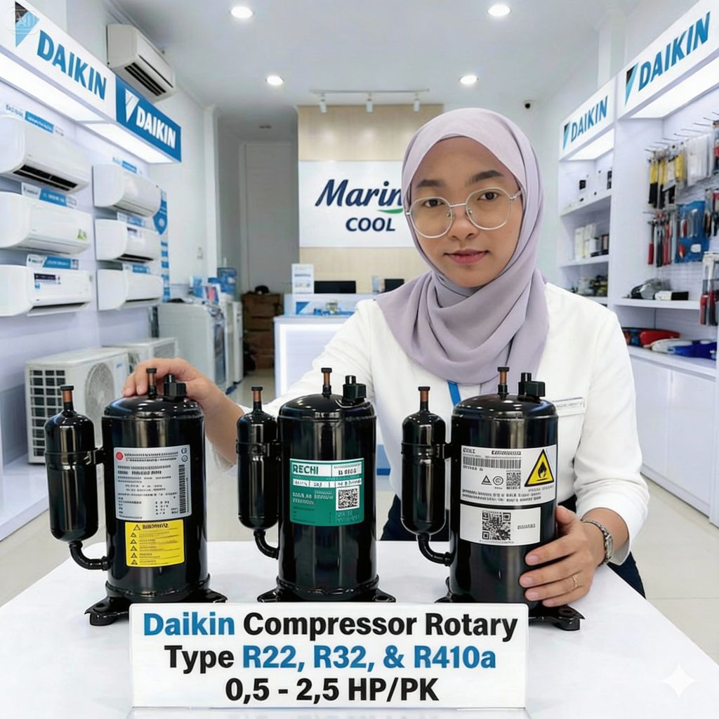 Kompresor AC Split Baru Daikin (GMCC, Rechi, SCI/Siam) Type R22, R32, & R410a 0,5 - 2,5 PK Garansi