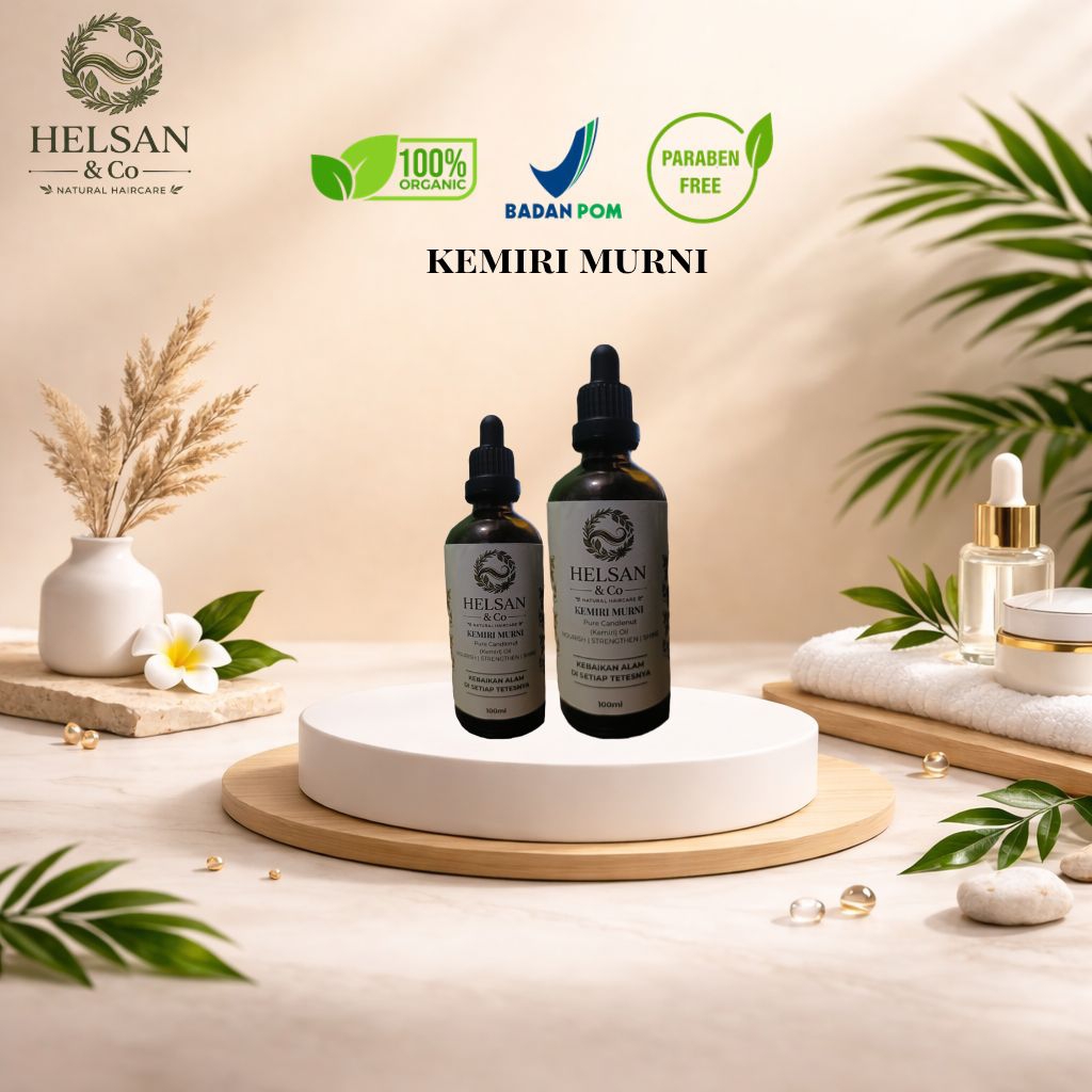 Kemiri Hair Oil Hitam & Gold 100% Organic - Hair Care - Perawatan Rambut