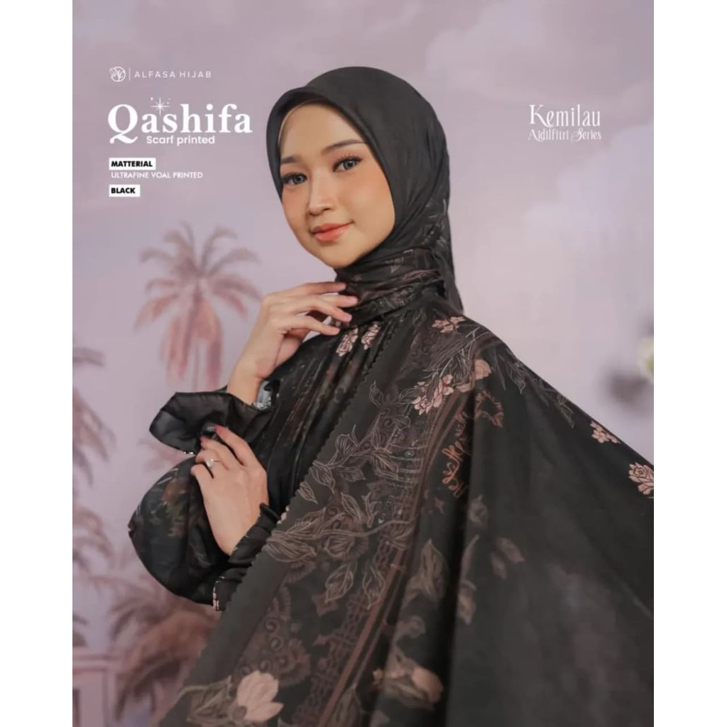 TERBARU COD QASHIFA SCARF BY ALFASA / JILBAB SEGI EMPAT VOAL PREMIUM