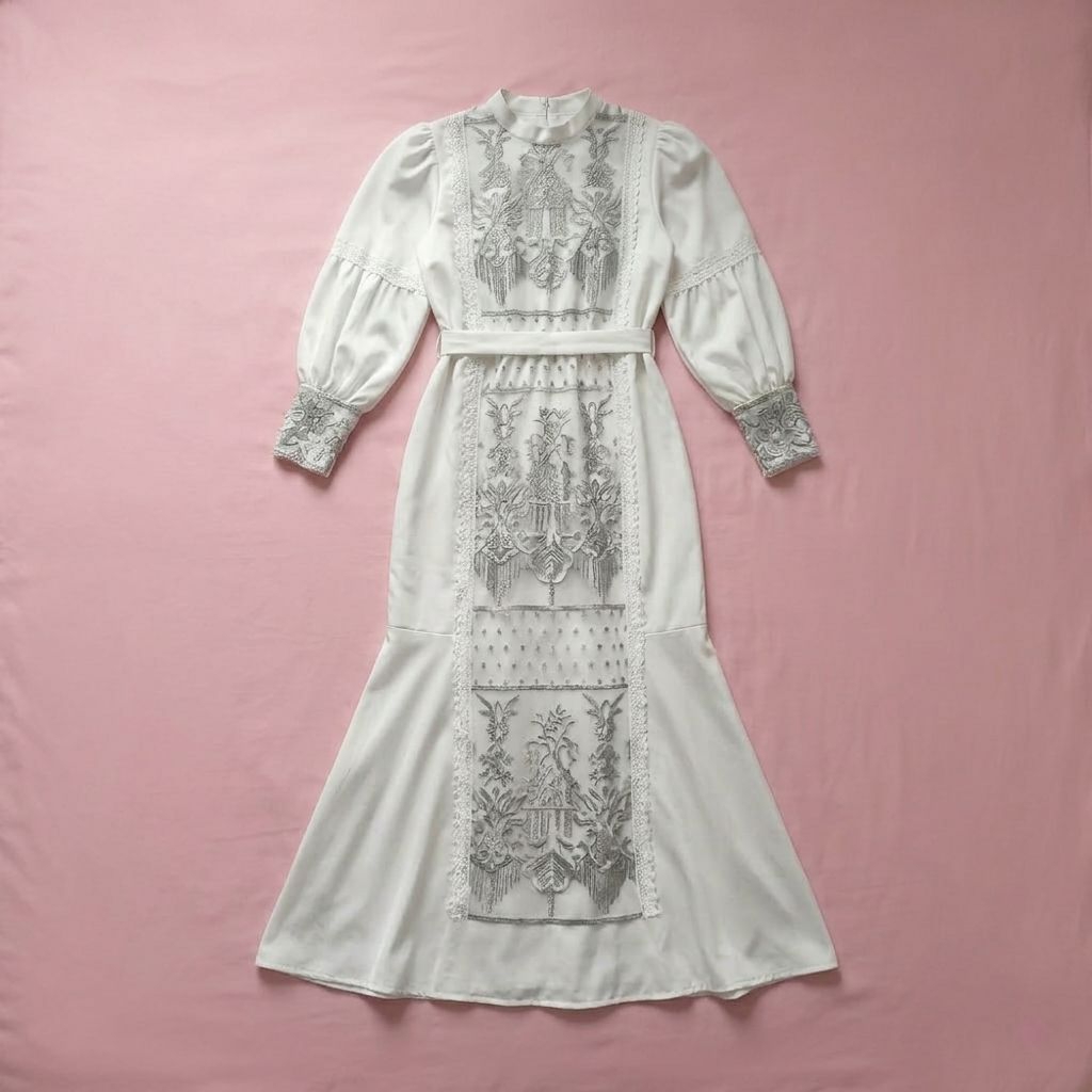 (PRELOVED) ADINDA DRESS KONDANGAN GAMIS BRUKAT