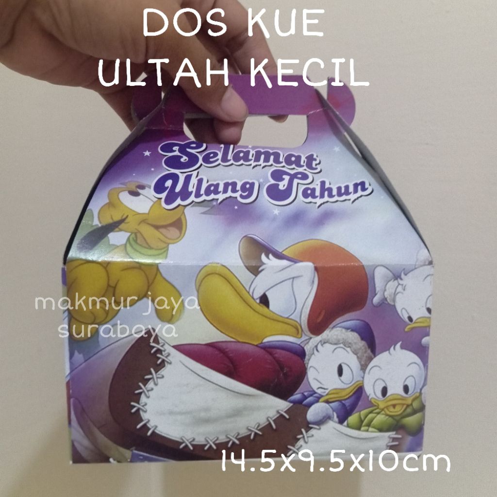 (10 pcs) Kotak Snack Ultah Kecil/Kotak Jajan kue snack ulang tahun kecil mini