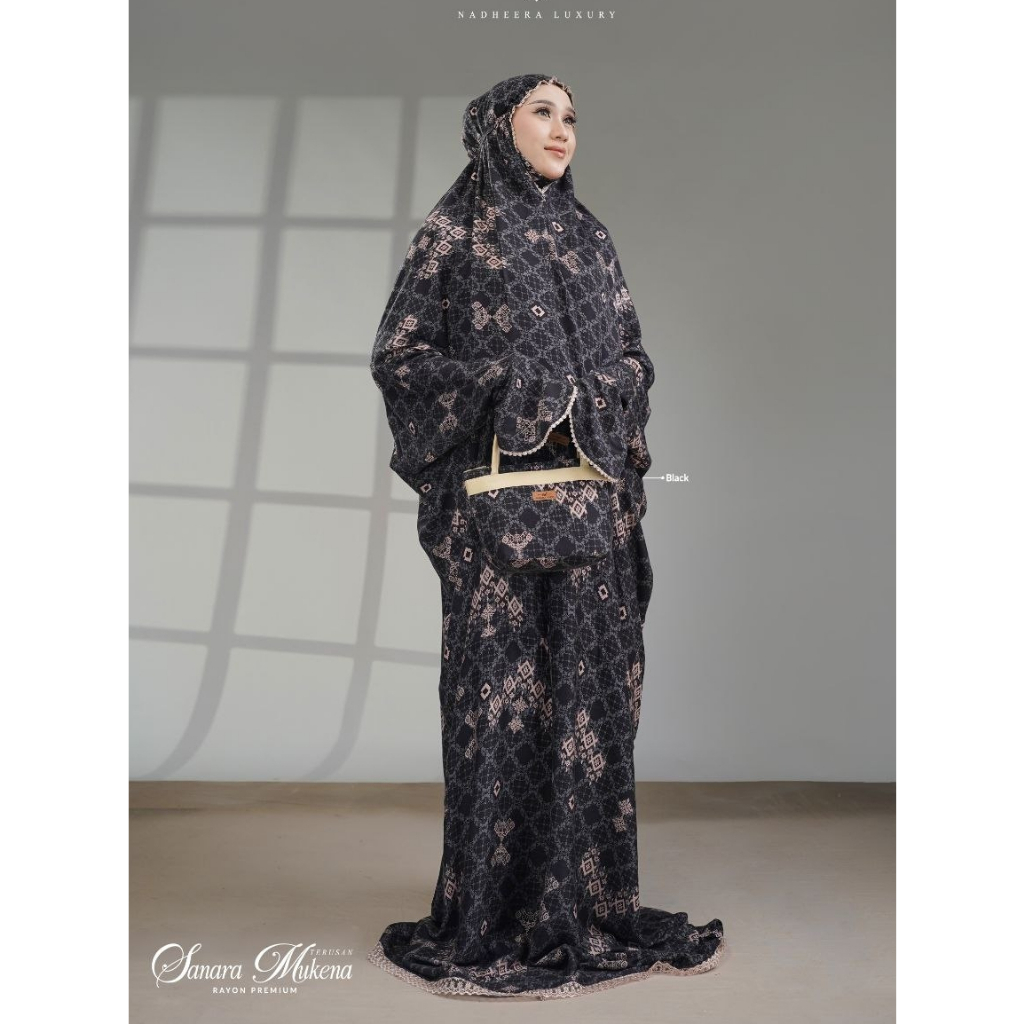 SANARA MUKENA TERUSAN -- Mukena terusan elegan adem by Nadheera Luxury