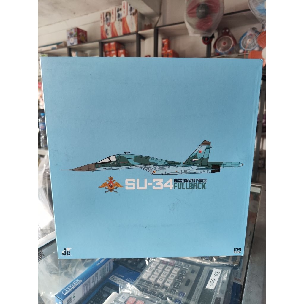jc wings skala 1/72 SU-34 FULLBACK Russian Air Force White 48 tahun 2009 miniatur diecast metal pesa