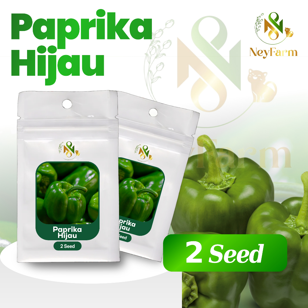 2 Benih Biji Paprika HIJAU BEAUTY BELL F1