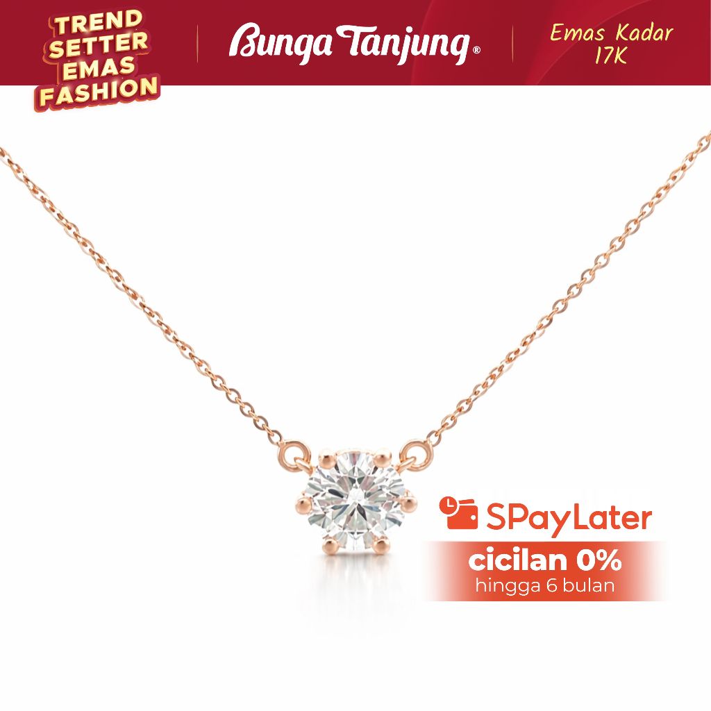 KALUNG NAGITA SOLITAIRE RINGAN - EMAS 17K - BUNGA TANJUNG GOLD