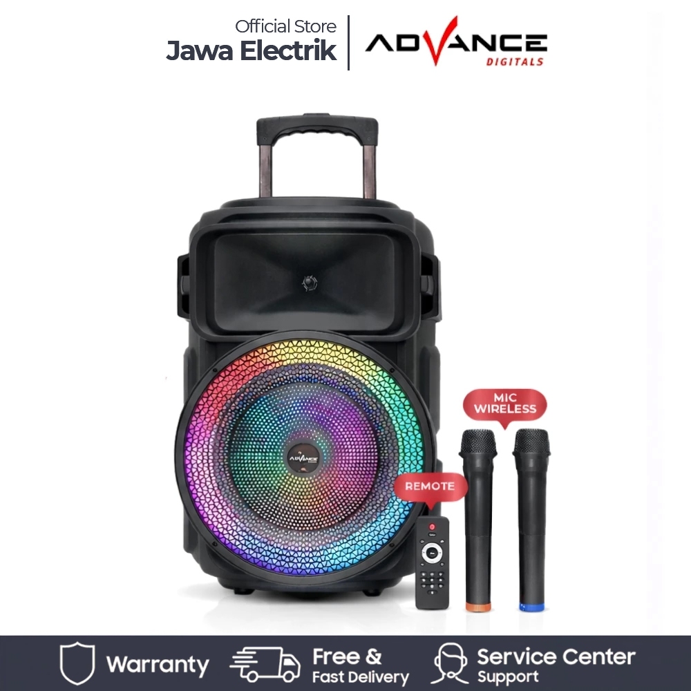 SPEAKER PORTABLE BLUETOOTH ADVANCE K1212S - 12 inch Free Mic 2 BH