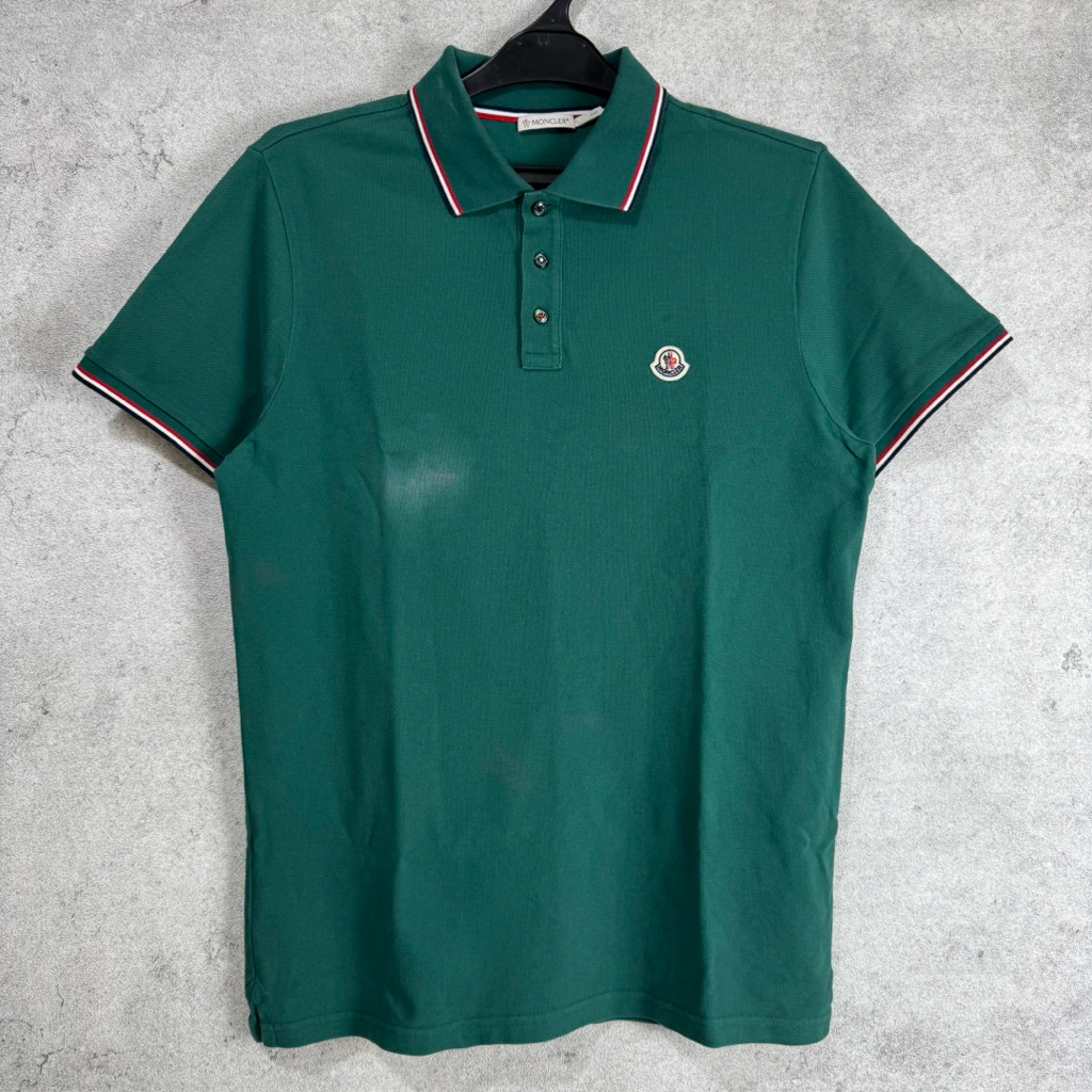 MONCLER MAGLIA POLO MANICA CORTA POLO SHIRT GREEN