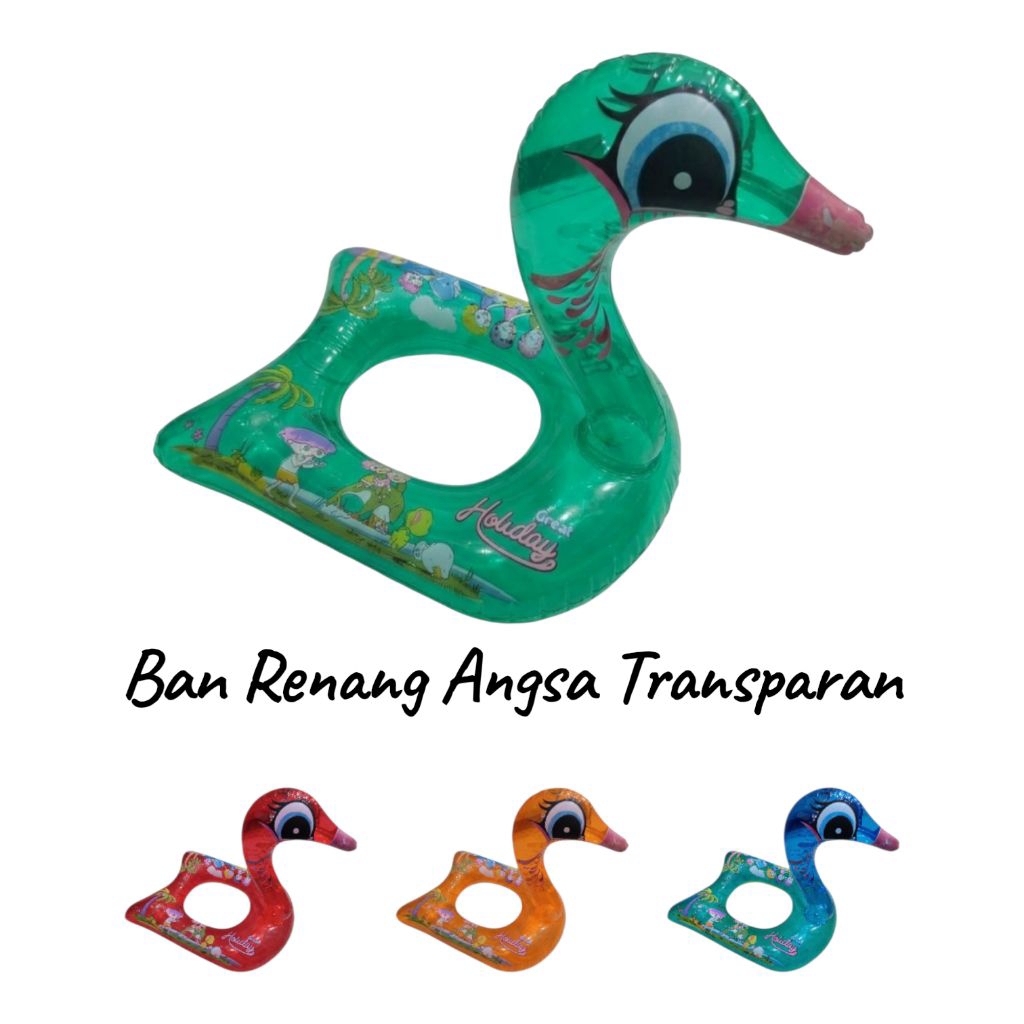 Inflatablestoys - Ban Renang Anak Lokal Angsa Panjang Aman SNI | Ban Renang Anak Angsa Plus (Handle)