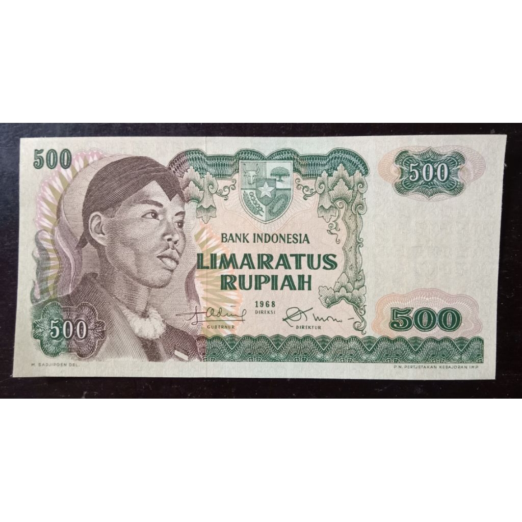UANGKUNO 500 RUPIAH SUDIRMAN THN 1968