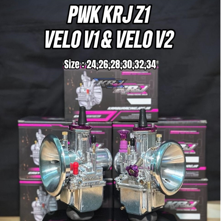 KARBURATOR PWK RACING KRJ Z1 24 26 28 30 32 34 - PWK Z1 KRJ TANPA VELO / SUPERLOW CNC + VELO