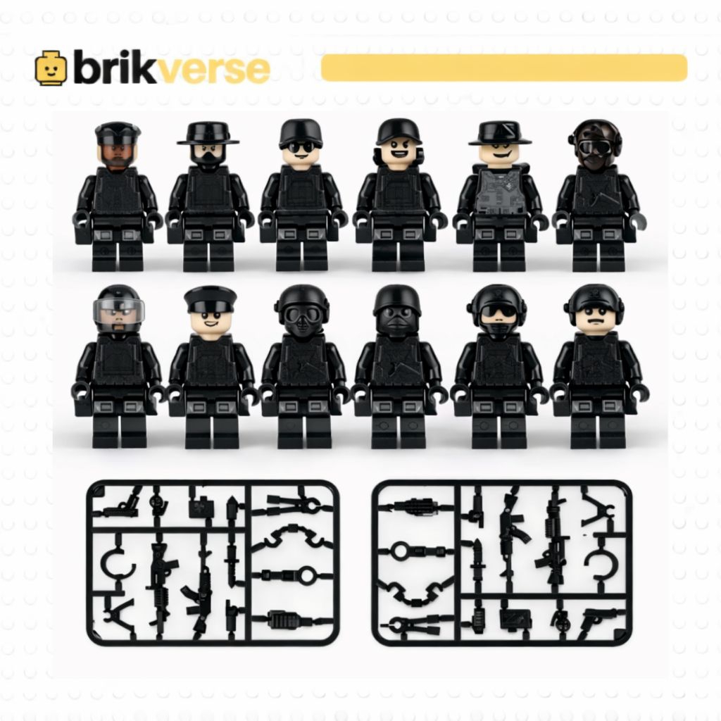 Brikverse Alpha Series Military Brick Minifigure Figure Compatible Brick Toy Koleksi Karakter