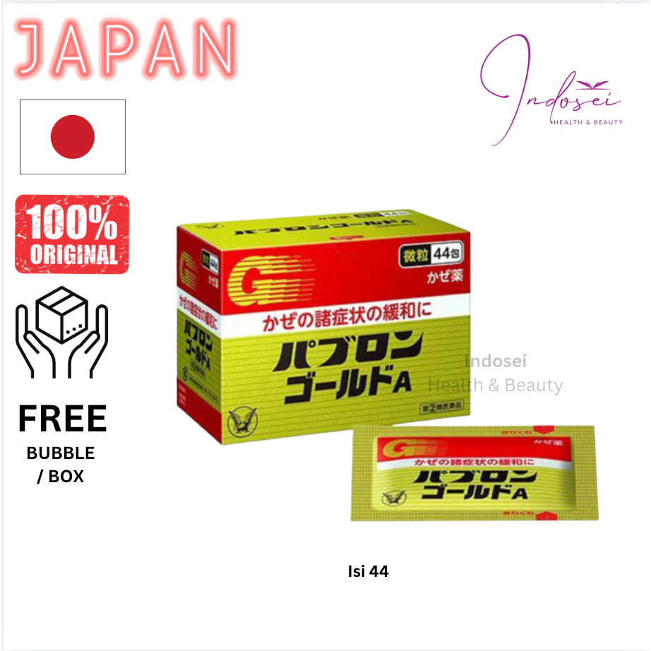 Obat Flu Pabron Gold A Powder 44 Sachet Jepang | Atasi Pilek, Batuk, Demam, Sakit Kepala
