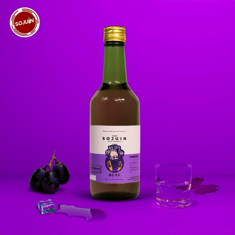 Soju Halal Sojuin! Sparkling Water Rasa Anggur Merah Soju Halal Non Alkohol Alkohol Free Gratis Gela
