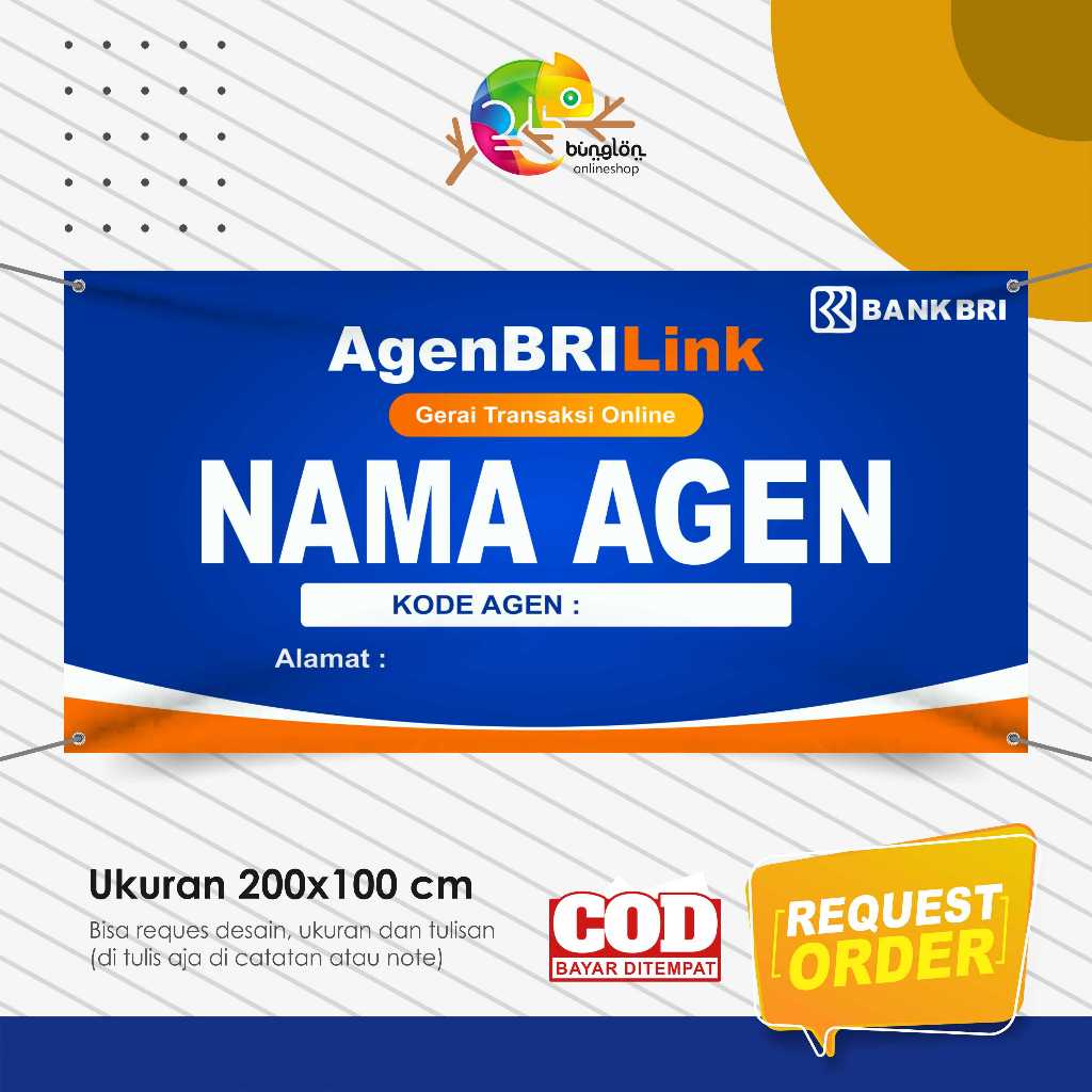 Spanduk Banner Agen Brilink 200x100 cm