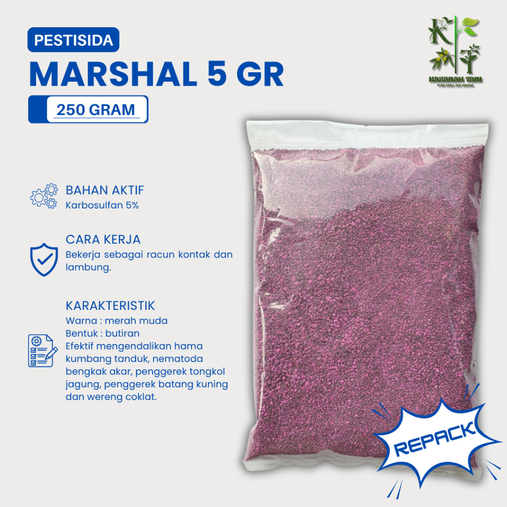 Pestisida Marshal 5GR 250 gram - Karbosulfan Insektisida Nematisida