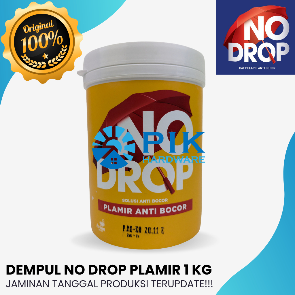 NO DROP PLAMIR ANTI BOCOR 1KG WALL PLAMIR PUTTY DEMPUL DINDING TEMBOK 1 KG