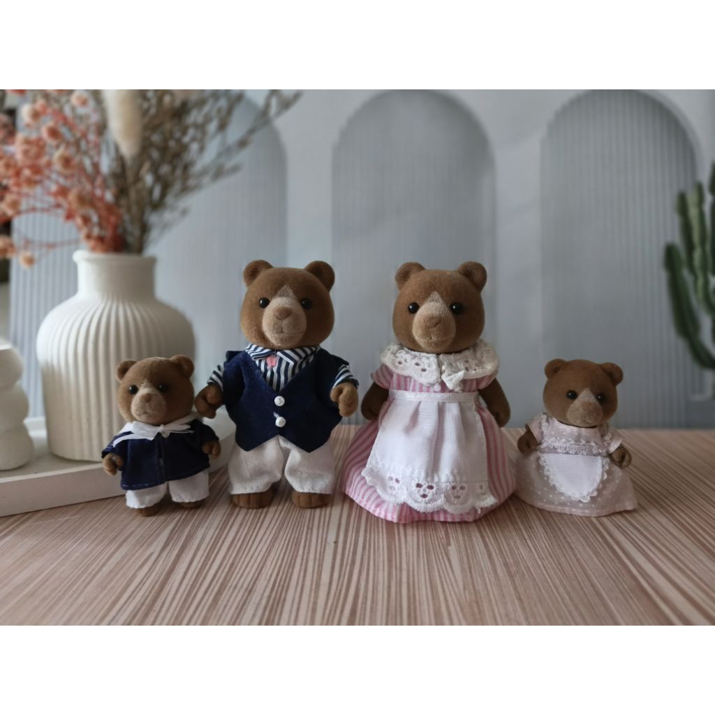 Sylvanian Families the Marmalade Bear Family (Vintage Rare)