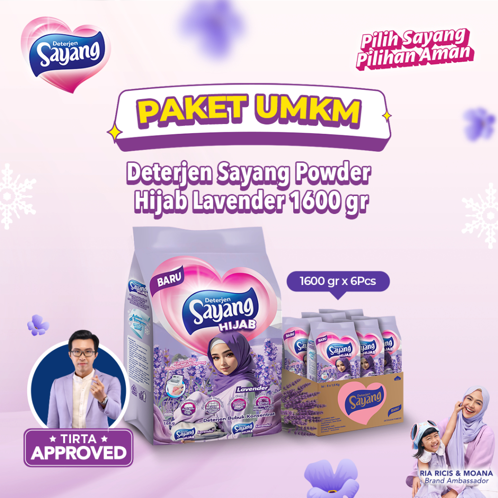 Paket UMKM Sayang Lavender Hijab Powder Detergent 1600 gr
