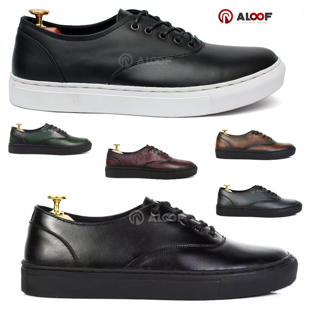 [SALE] 38-45 Aloof AUTHLEA - Sepatu Sneakers Formal Pria Kulit Asli Original Indonesia